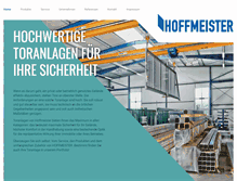 Tablet Screenshot of hoffmeister-industrietore.de